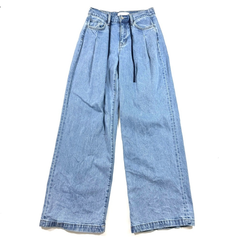 Vervet Olivia Baggy Wide Leg Pleated Jeans - Picture 4 of 12